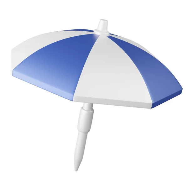 Pláž Dovolená Slunečník Deštník Vykreslené Ikony Ilustrace Barevný Letní Slunečník — Stock fotografie