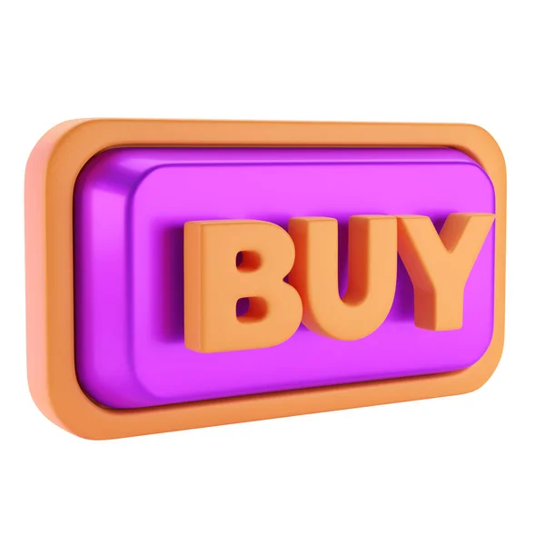 Buy Violet Rectangular Button Rendered Icon Illustration Knob Marketing Design — Stock Photo, Image