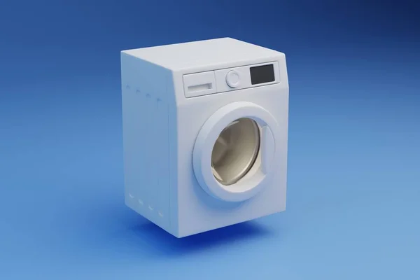 Modern Tvättmaskin Återges Illustration Elektronisk Hushållsapparat Hushållsapparater För Rengöring Tvätt — Stockfoto