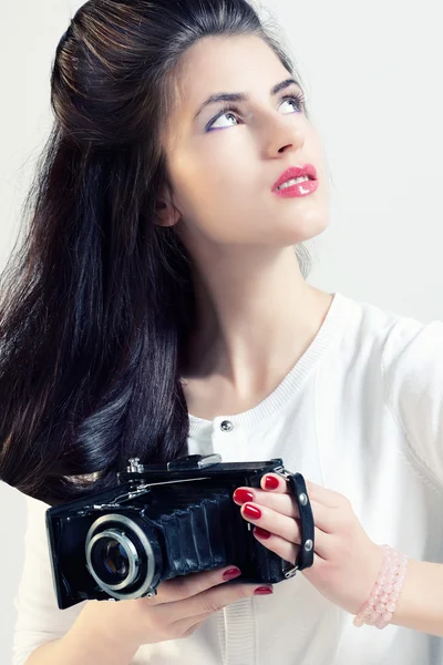 Retrato de una fotógrafa — Foto de Stock