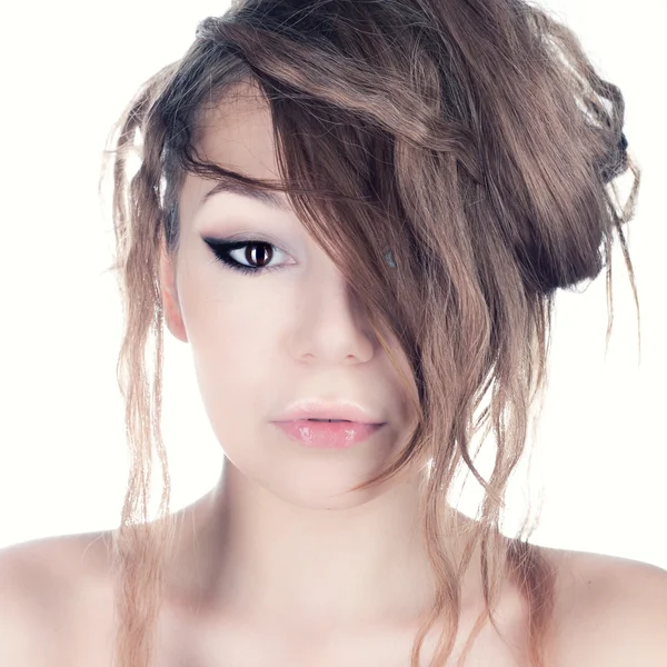 Portrait of a girl with matted hair. — Stock Photo, Image