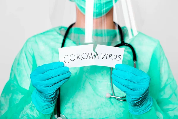 Concept Coronavirus Quarantine Covid Novel Coronavirus 2019 Ncov Doctor Stethoscope —  Fotos de Stock