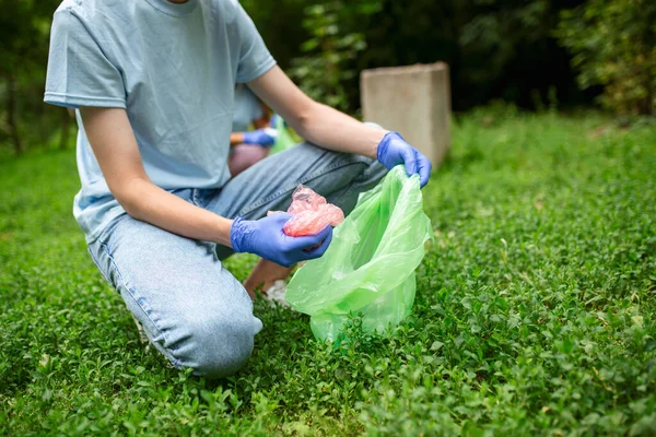 Recycle waste litter rubbish garbage trash junk clean training. Nature cleaning, volunteer ecology green concept.Environment plastic pollution.