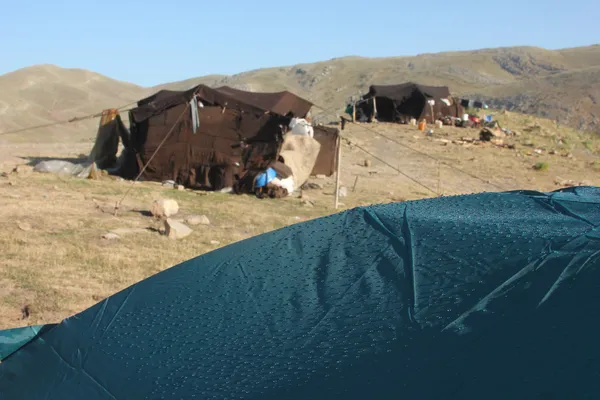 遊牧民のテント、キャンプ テント — ストック写真