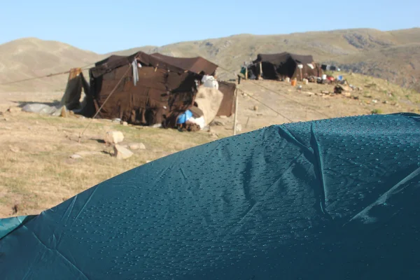 游牧人的帐篷，野营帐篷 — 图库照片
