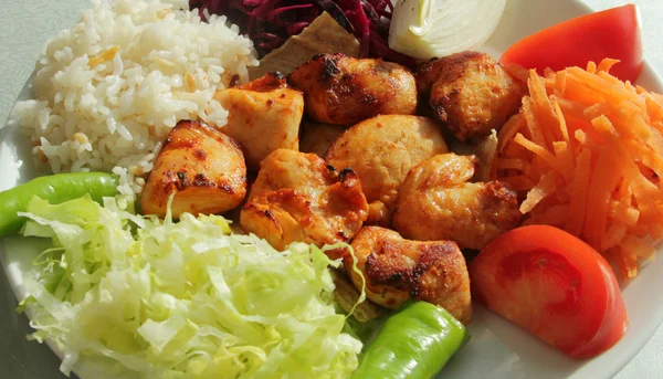 Tavuk kebabı — Stok fotoğraf