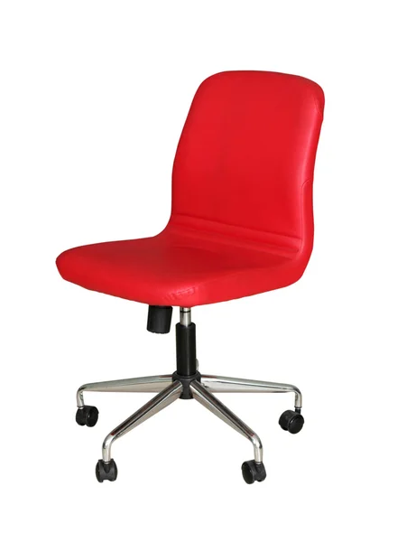 Červená, kancelářská židle — Stock fotografie