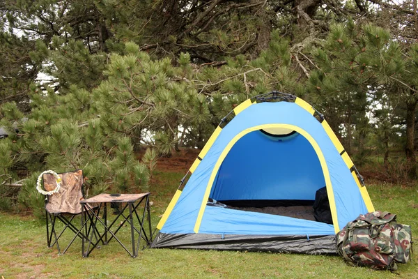 Tent op het camping terrein — Stockfoto