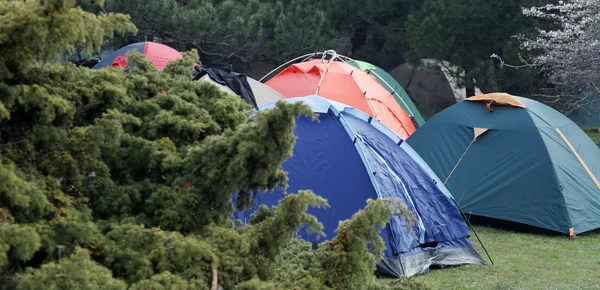 A kemping területén sátor — Stock Fotó