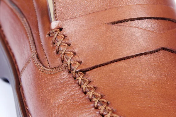 Detail Pánské usňové obuvi — Stock fotografie