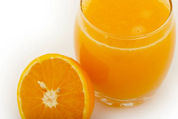 Świeży Sok Pomarańczowy Szklanym Kubku — Zdjęcie stockowe