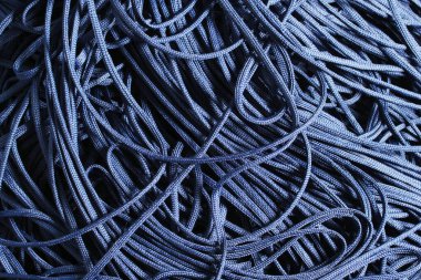 Yeni lacivert ayakkabı bağcıkları