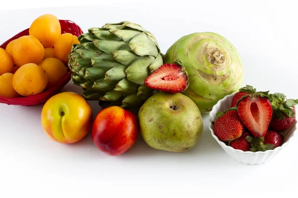 Varias Frutas Verduras Orgánicas Saludables — Foto de Stock
