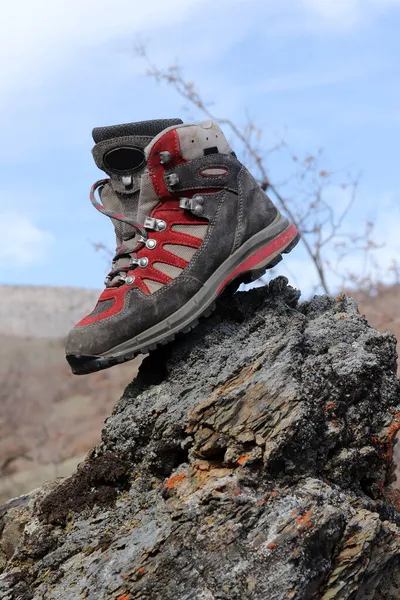 Quality Women Mountain Boots Rock Climbing — Stock Photo, Image