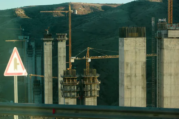Sitio Construcción Viaductos Sin Terminar Hadim Konya Turquía — Foto de Stock