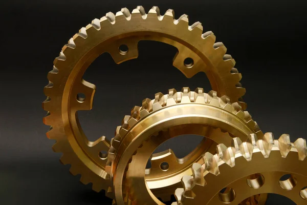 Gear Wheels Studio Shoot Industrial Background — Stock Photo, Image