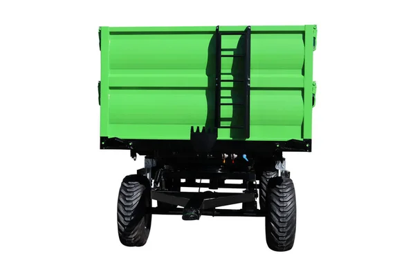 Remolque Tractor Verde Sobre Fondo Blanco — Foto de Stock