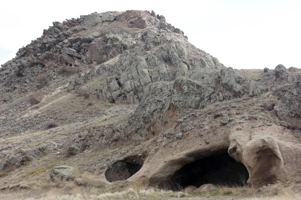 Konya Takkeli Mountain Château Ruine Grotte — Photo
