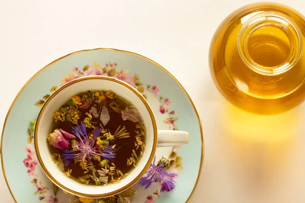 Herbal Tea Made Various Flowers — Stock Photo, Image