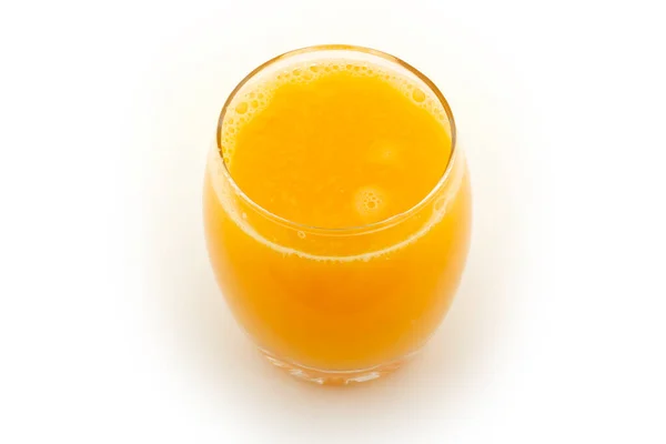 Glas Apelsinjuice Isolerad Vit Klippning Väg — Stockfoto