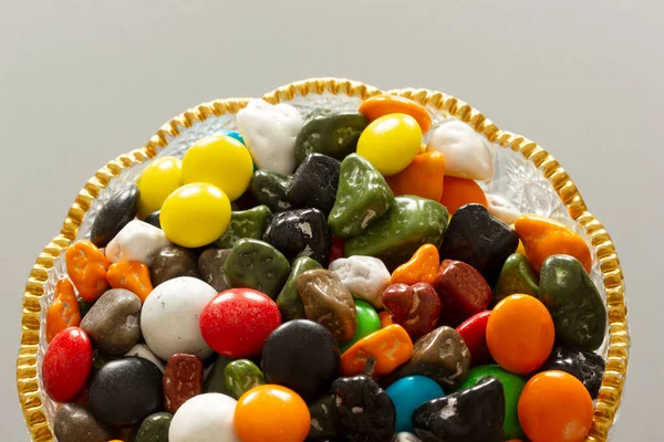 Fondo Chocolate Recubierto Azúcar Multicolor —  Fotos de Stock