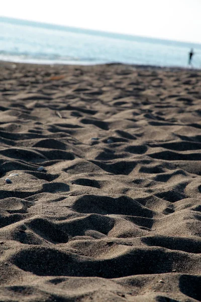 Розмитий Вид Море Пляж Задньому Плані — стокове фото