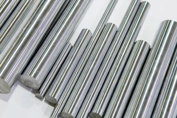 Stainless Steel Rods Raw Material Automotive Parts — Stock Photo, Image
