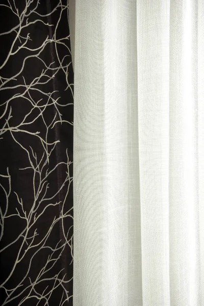 Beautiful Modern Contemporary Curtain Fabric Home Interior Design Concept — Fotografia de Stock
