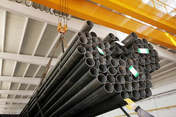 Steel Pipes Factory — Stock Photo, Image