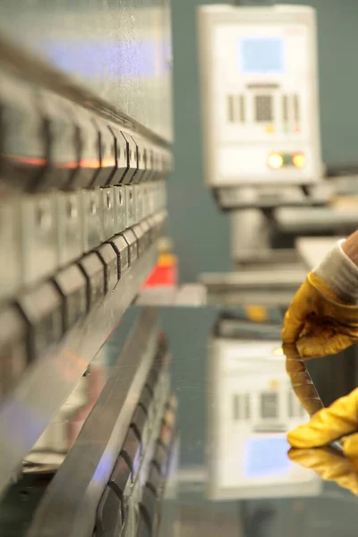 Sheet Bending Machine Factory — Stockfoto