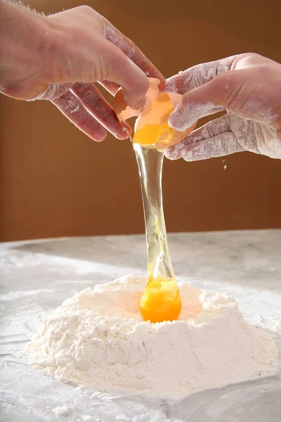 Flour Eggs Cooking Dough — стоковое фото
