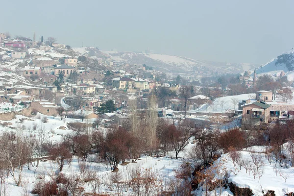 Sille Bairro Província Konya Sille Hagia Elena Church Dia Nevado — Fotografia de Stock