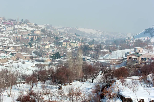 Sille Konya Ilinin Bir Mahallesidir Sille Hagia Elena Kilisesi Karlı — Stok fotoğraf