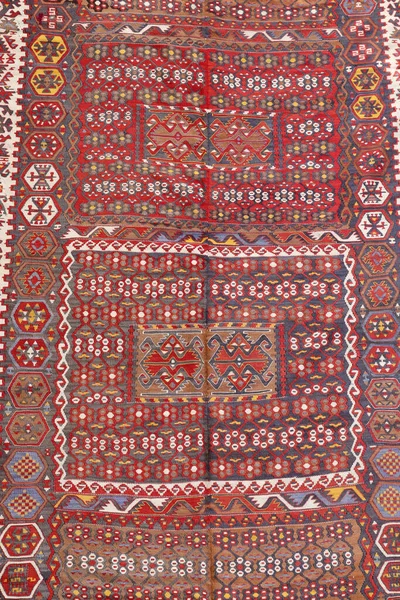 Laine Tissé Vieux Tapis Turc Antique — Photo