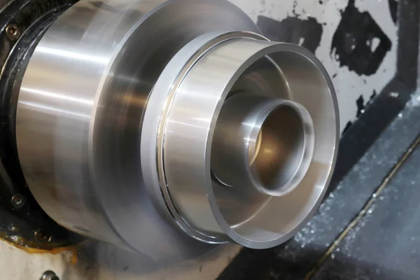 Metallo Che Lavora Tornio Tornio Industria Contesto Industriale — Foto Stock