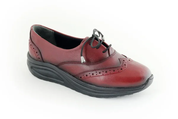 Couro Sapatos Femininos Confortáveis — Fotografia de Stock