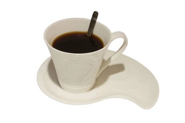 Tazza Caffè Sfondo Bianco — Foto Stock