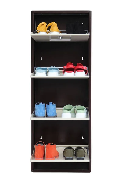 Металлический Обувной Шкаф Замком — стоковое фото