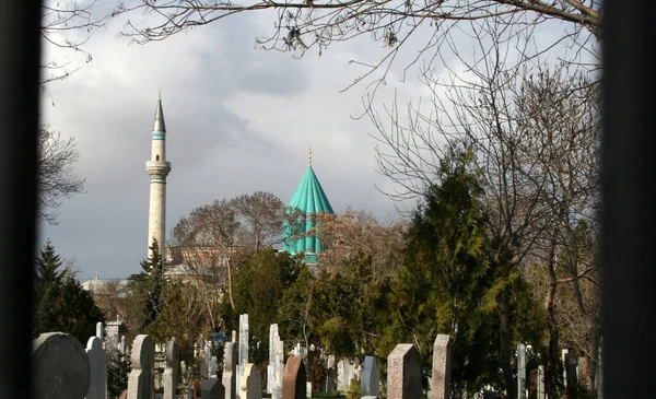 Mevlana Museum Oude Begraafplaats Konya Turkije — Stockfoto