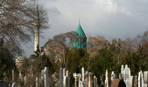 Mevlana Múzeum Régi Temető Konya Törökország — Stock Fotó