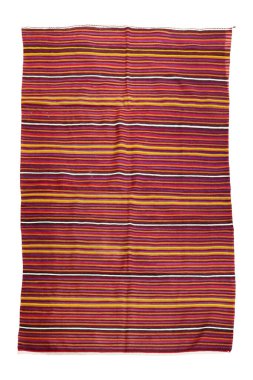 Yün örülmüş antika Türk halısı