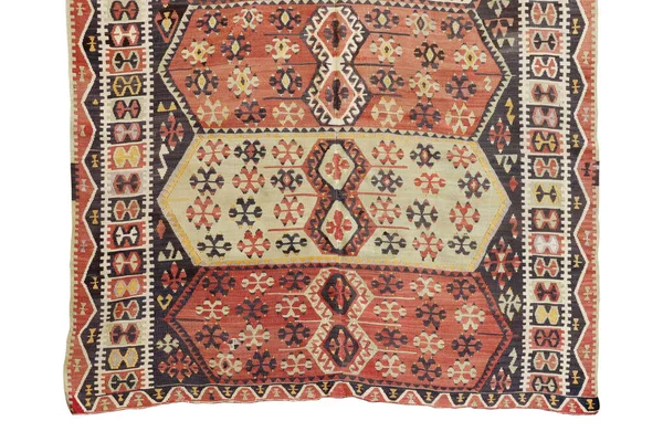 Wool Woven Old Antique Turkish Rug — Stock Photo, Image