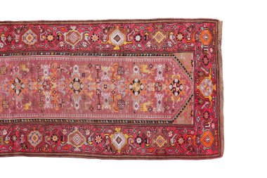 Yün örülmüş antika Türk halısı