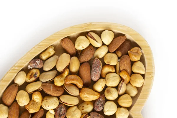 Various Nuts Healthy Snacks Food Background — Stock Photo, Image