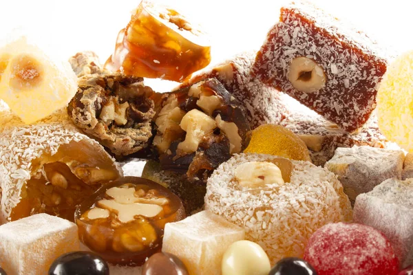 various Turkish delights and chocolate candies