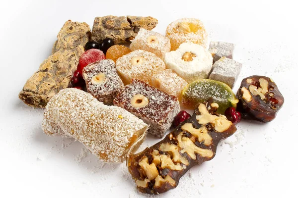 Various Turkish Delights Chocolate Candies — Stock Photo, Image