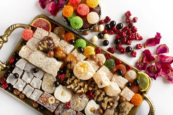 various Turkish delights and chocolate candies