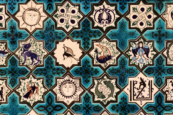 Colorful Ceramic Tiles Mythological Figure — 스톡 사진
