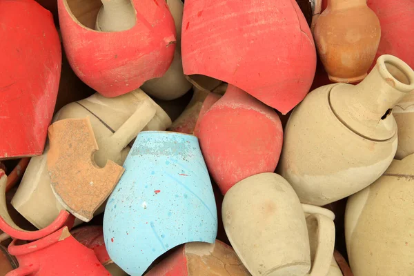 Many Ceramic Handmade Utensils Made Clay — ストック写真