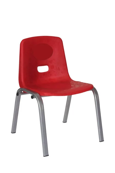 Colorful Plastic School Chair Isolated White Background —  Fotos de Stock